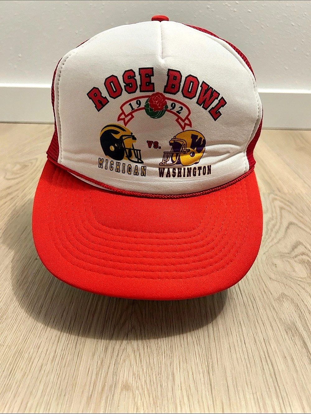 Vintage 90s OTTO Michigan Wolverines vs. Washington Huskies Rose Bowl trucker